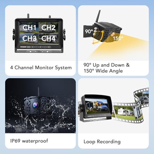 Wireless Backup Camera with 7" 1080p Monitor