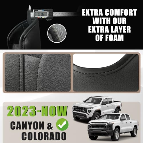 Armrest Cover for 2023+ Colorado Canyon (5) 23+ |Colorado & Canyon| Black Stitch, Regular)