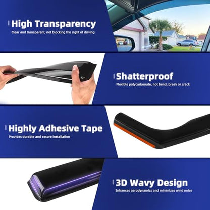 in Channel Window Visors Rain Guards Fit for Nissan Murano 2015 (For 2015-2024 Murano)