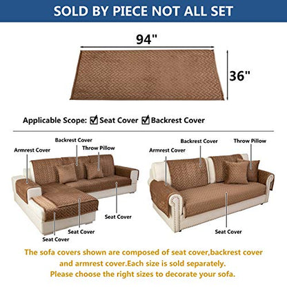 Couch Cover Sectional Couch Covers (36''x94''/Rectangular / Brown)