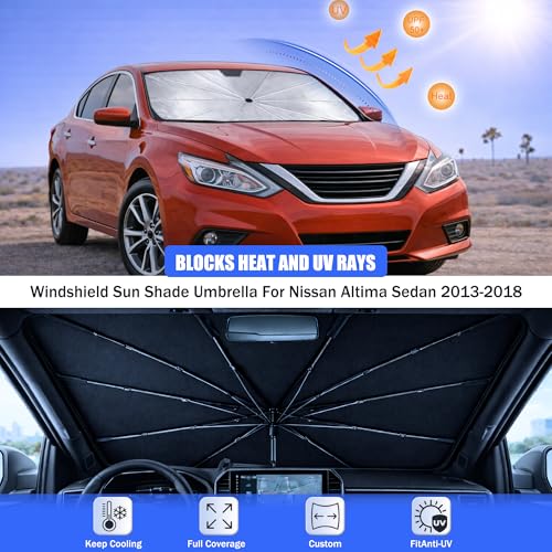 Car Windshield Sun Shade Umbrella for Nissan Altima Sedan 2013 (For Nissan Altima Sedan 2013-2018)