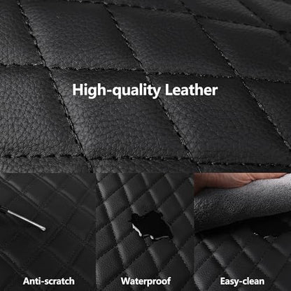 Faux Leather Front Car Seat Covers (N1 Black Red / Front Seat)
