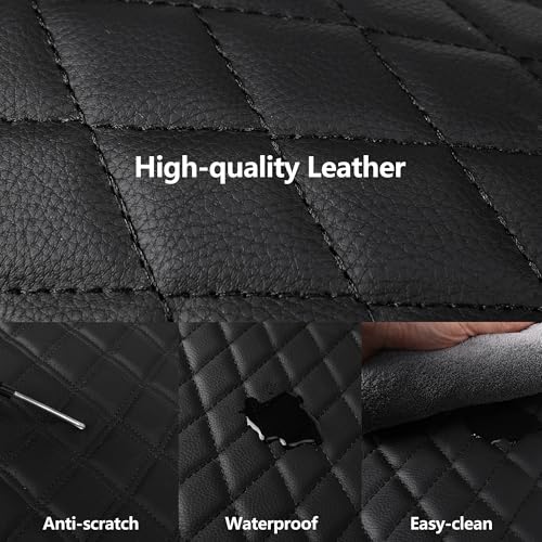 Faux Leather Full Set Car Seat Covers (N1 Black Red / Full Set)