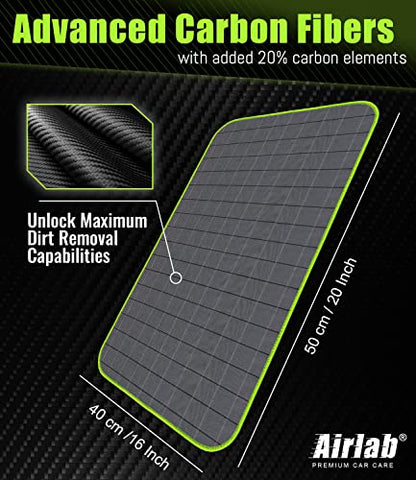 Carbon Microfiber Towels for Car Glass Window Polishing (Light Grey-green)