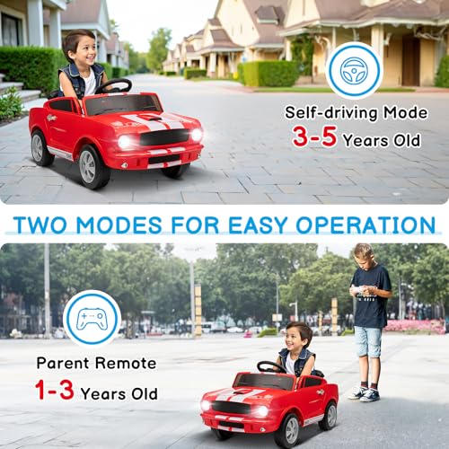 12V Licensed Shelby Electric Car for Kids (Red)
