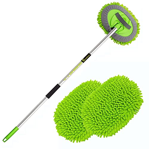 62" Car Wash Brush Mop Kit with Long Handle (Green)