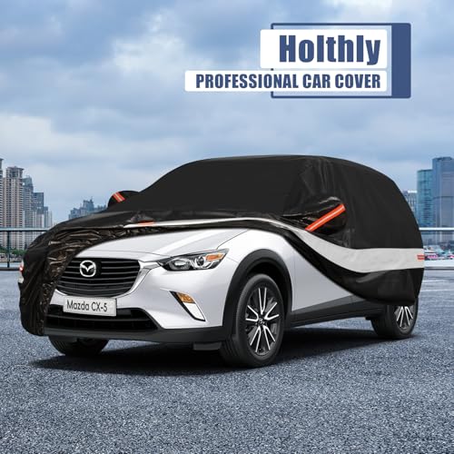 10 Layers SUV Car Cover Custom Fit for Mazda CX5 CX (Black Gray / Custom Fit for Mazda CX-50/CX-5)