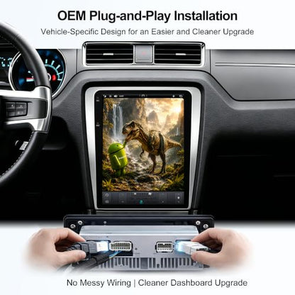 12.1 Inch IPS Android Car Stereo Radio Head Unit for Ford Mustang 2010 (PX3 Quad core 2G+32G AUTO & Manual A/C)