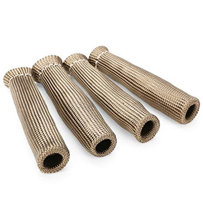 Titanium Spark Plug Wire Boots Thermal Protection Insulator Sleeve (Titanium)