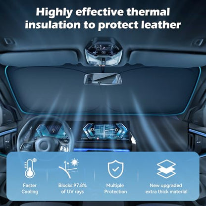 Car Windshield Sun Shade (Universal L (57" × 31"))