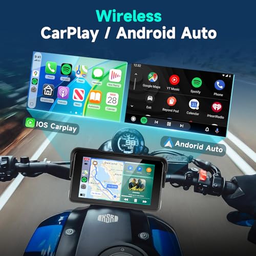 5 Inch Motorcycle CarPlay Screen with TPMS Sensors (5-Inch with TPMS Sensors)