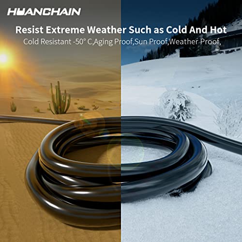 Outdoor Black Extension Cord 100 FT Waterproof 16