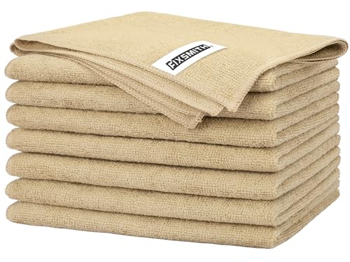 Beige Microfiber Cleaning Cloth (8pk / Beige)