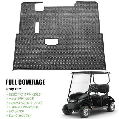 EZGO TXT Golf Cart Full Coverage Floor Liner Mat (All Black)