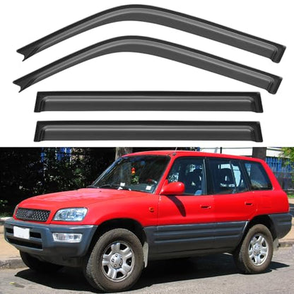 Window Visors Rain Guards for 1996 1997 1998 1999 2000 Toyota RAV4 (1996-2000 Toyota RAV4)