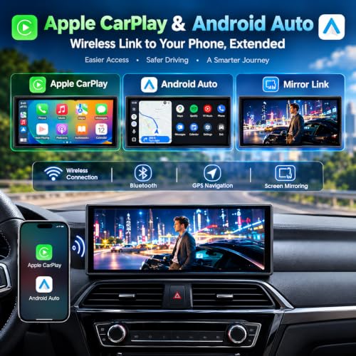 10.25″ CarPlay Screen with Dashcam and Apps