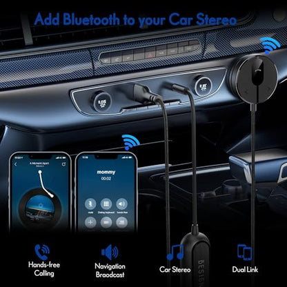 BK01 Bluetooth Car Kit (Magnet Mount Receiver with Ground Loop Noise Filter)