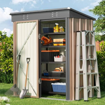 5' x 3' Outdoor Storage Shed (Brown / 5' x 3')