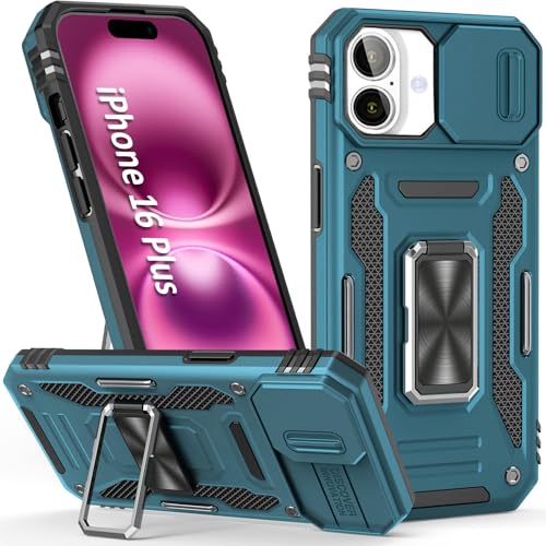 Phone Case for 16 Plus Case with Camera Cover (iPhone 16 Plus 【6.7 inch】 / Light Blue)