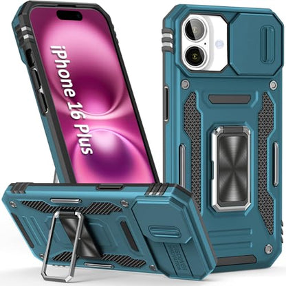 Phone Case for 16 Plus Case with Camera Cover (iPhone 16 Plus 【6.7 inch】 / Light Blue)