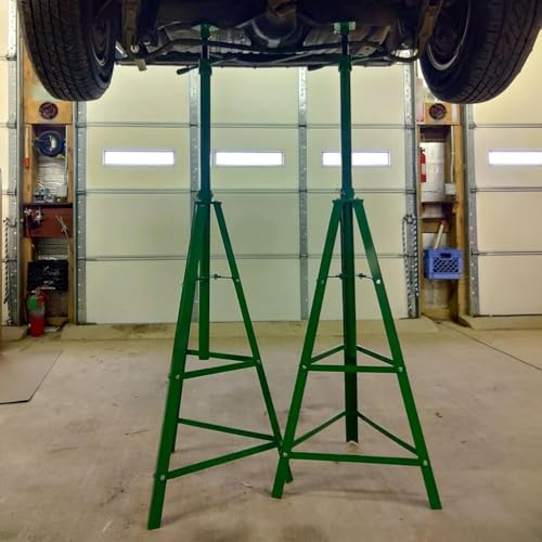 55.62" 79.48" Automotive Under Hoist Jack Stand 2 Ton High Lift (Green)