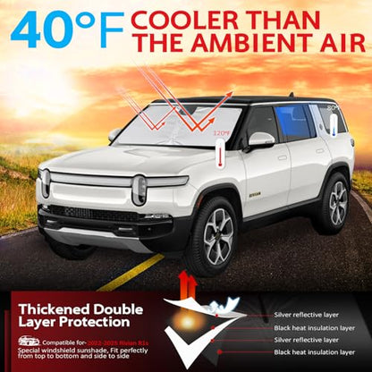 Windshield Sun Shade for 2022 (for 2022-2026 Rivian R1s)
