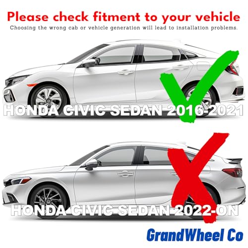Window Deflectors Smoke Tinted In (For Civic 16-21 Sedan)