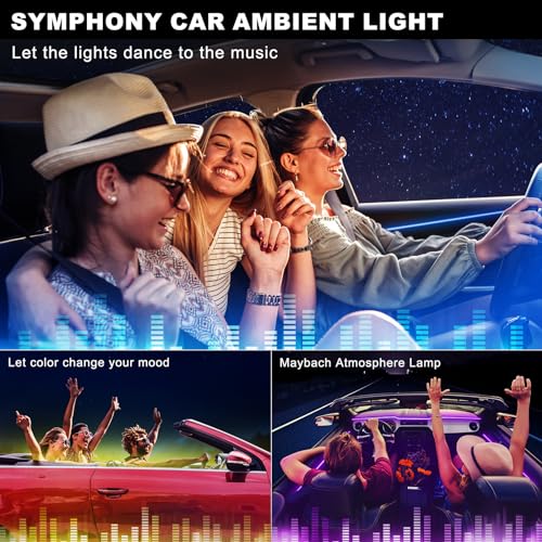 Acrylic Interior Car LED Strip Light with Wireless APP (RGB 10 lights)