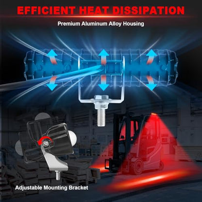 LED Red Spot Forklift Safety Light with Adjustable Bracket (Red)