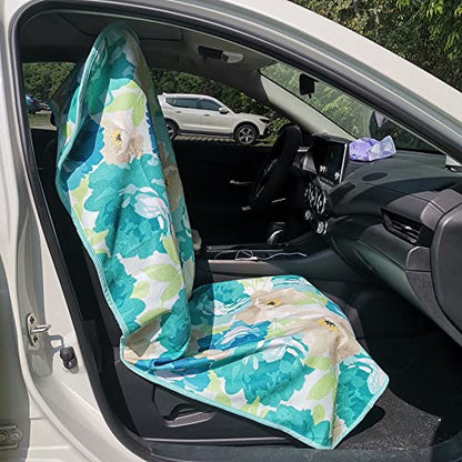 Car Seat Cover Protector Front Seats (2Pcs Front Seat Towel / Chrysanthemum)