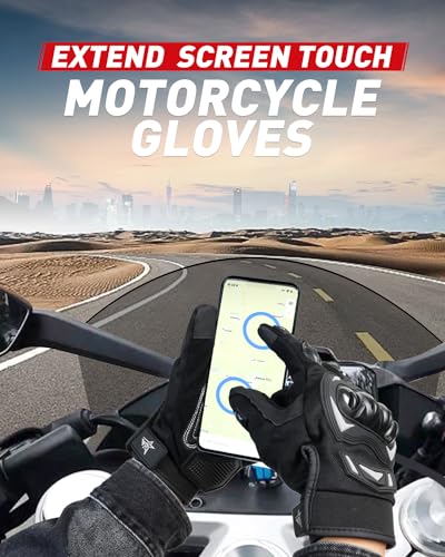 Motorcycle Gloves for Men (Grey / Medium)