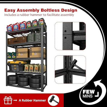 48" W x 24" D x 72" H Metal Storage Shelves (48.43" W x 23.98" D x 72.05" H)