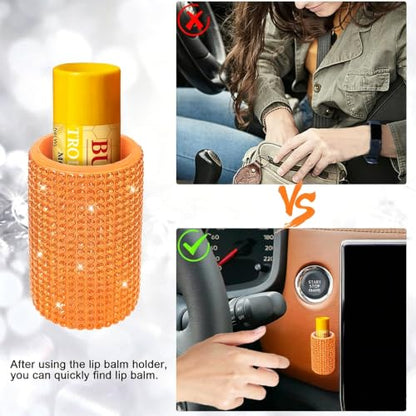 Upright Car Chapstick Holder (Orange)