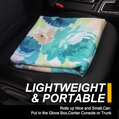 Back Seat Cover for Car Trucks Van SUV Jeep (Rear Bench Seat Towel / Chrysanthemum)