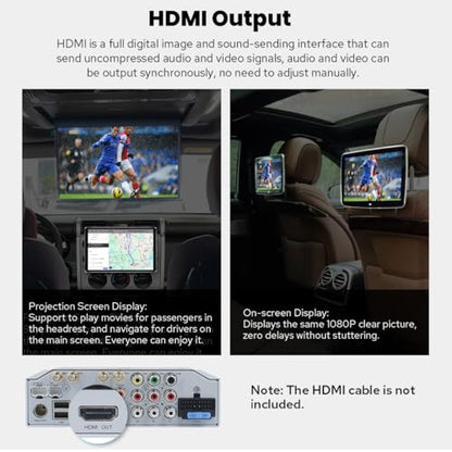 Single Din Touchscreen Radio 10.1 Inch Car Stereo with Apple Carplay & Android Auto (4GB+64GB)