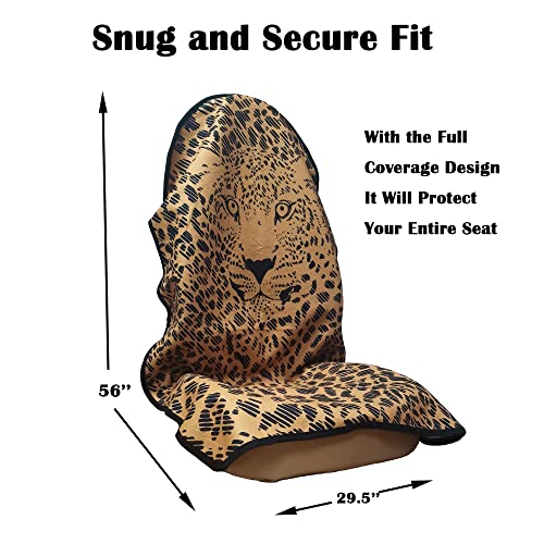 Car Seat Cover Protector Front Seats (1Pcs Front Seat Towel / Leopard)