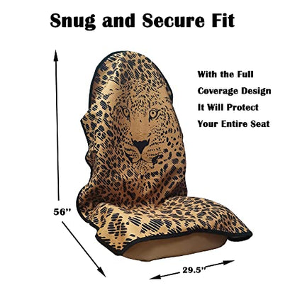 Car Seat Cover Protector Front Seats (1Pcs Front Seat Towel / Leopard)