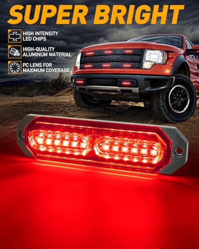 1200T Emergency Strobe Grille Lights (Red)