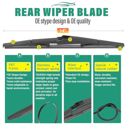 Windshield Wiper Blades Replacement for Chrysler Pacifica Voyager (26" 20" 14")