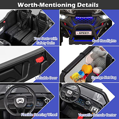 2 Seater Ride on Car for Kids (Black)