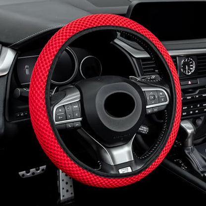 Elastic Stretch Steering Wheel Cover (Red)