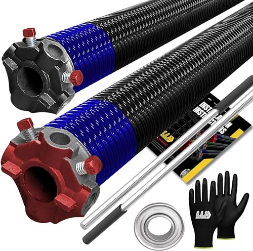 Garage Door Torsion Springs 262x2x38 for Left and Right Side of Garage Door with Winding Bars (262x2x38 / Pair)