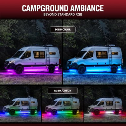 Aura DreamColor Underglow Chasing Lights for RV with APP & Remote (4. RV Class B & B+)