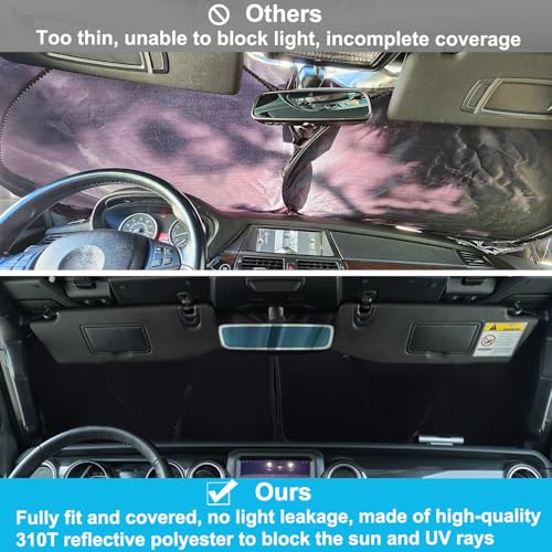 Premium Windshield Sun Shade for 2018 (for Wrangler JL 2018-2026/Gladiator 2020-2026)