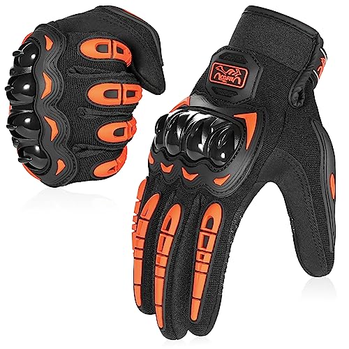Motorcycle Gloves Breathable (5-orange / X-Large)