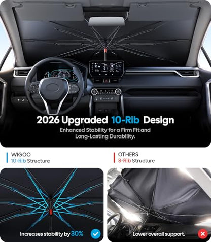 Car Windshield Sun Shade Umbrella (A10 55 *32.3 in)