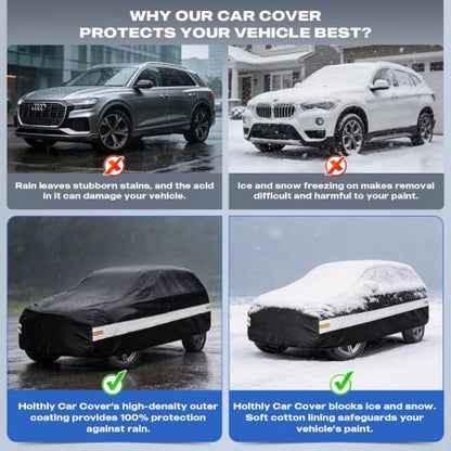 10 Layers Minivan Car Cover Custom Fit for Honda Odyssey (Black Gray / Custom Fit for Honda Odyssey-1)