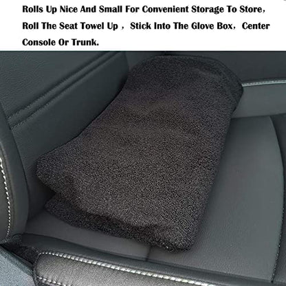 Car Seat Cover Protector Front Seats (2Pcs Front Seat Towel / Black)