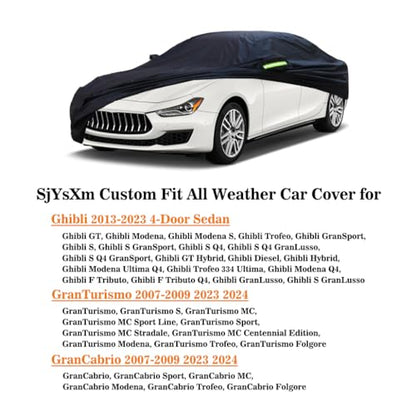 Custom Car Cover Compatible with Maserati Ghibli 2013 (Compatible with Maserati Ghibli(2013-)/GranTurismo)