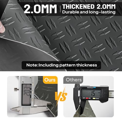 7.5 x 20 FT Garage Floor Mat (7.5'x20' / Black(Dual Diamond))